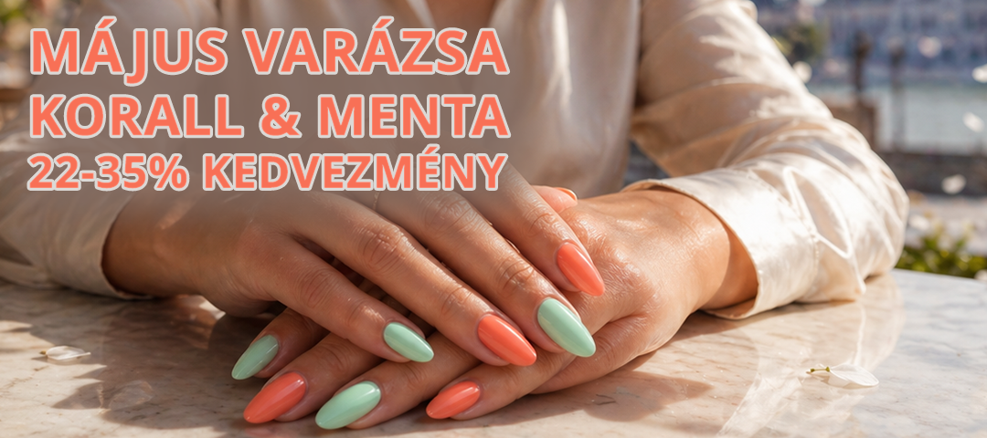 Május színei: korall & menta – akár 35% kedvezmény most