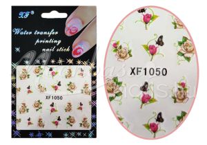 Rózsák és pillangók Akril hatású matrica  XF1050
