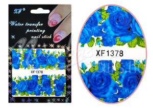 Hatalmas kék rózsa Akril hatású matrica  XF1378
