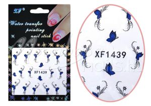 Akril hatású matrica  XF1439 Kék pillangók