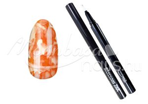 Narancsvörös Blossom ink - Nail art brush ecset 1ml #09