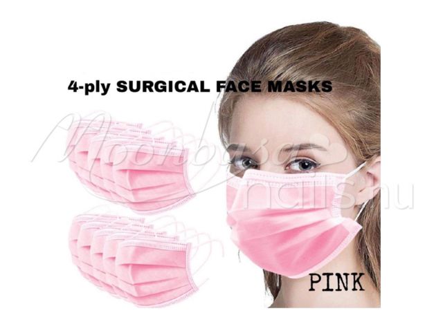 Eldobható szájmaszk 10db   Pink