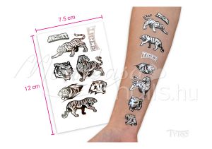 Ezüst Tigrisek Matrica tetoválás  VE-114