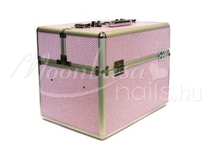 {$metatitle_ackio} Csillámos rózsaszín Műkörmös táska  #380-R műkörmös alapanyagok, kellékek szállításához