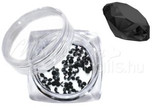 Pixie kristály strasszkő 300db #08 bakelit fekete