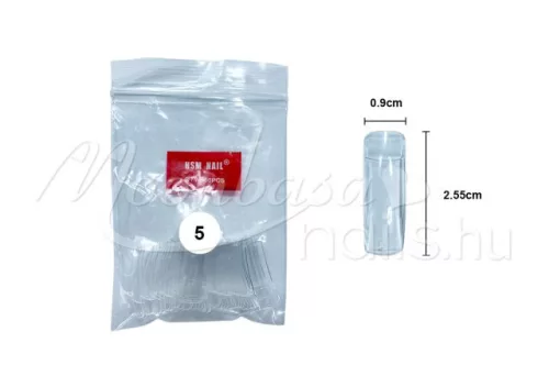 Műköröm tip 50db #014-5 Átlátszó