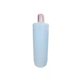 Áttetsző műanyag folyadék flakon pink kupakkal 500ml  