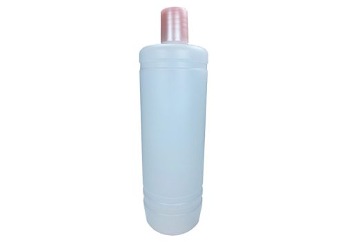Áttetsző műanyag folyadék flakon pink kupakkal 500ml  