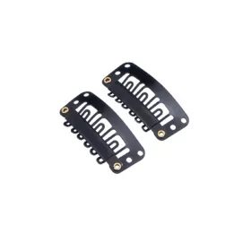 Tresszcsat (felvarható parókához) 10db  Fekete