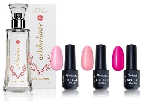 Valentin napi 3step gél lakk szett + Sexy Women 50ml parfüm   