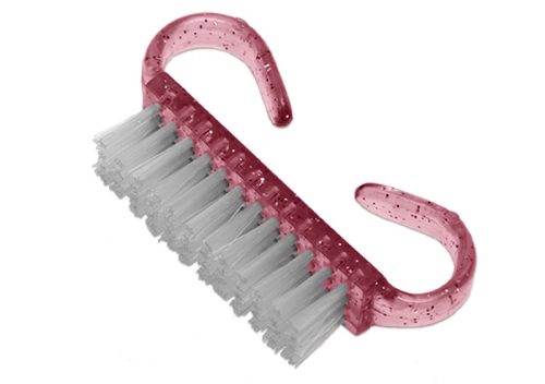 Mini portalanító kefe erős szőrrel   pink