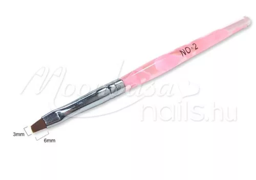 Zselé ecset lapos  Z001-2 rózsaszín
