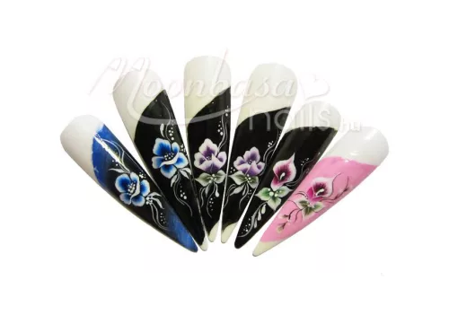 Óriás műköröm tip 12db #001-N Natúr - hegyes