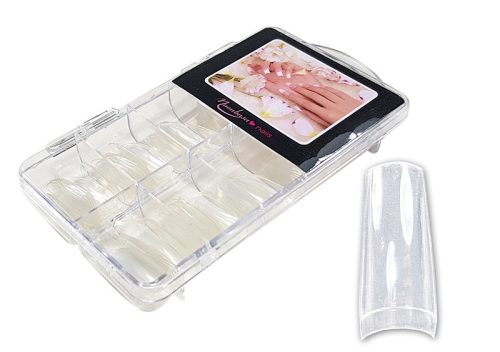 Nail tip box 100 db #013-C Francia tip átlátszó