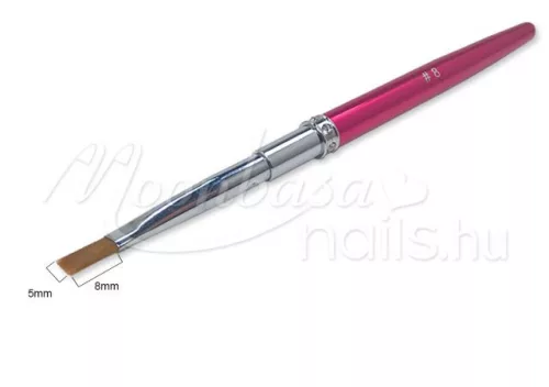 Strasszköves zselé ecset lapos  Z006-8 Sötét rózsaszín