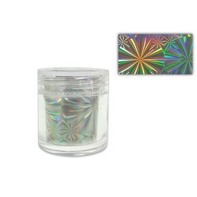 Transzferfólia  #15 Ezüstös színes csillagpehely