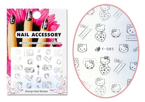 Akril hatású matrica  Y-065 Ezüst Hello Kitty