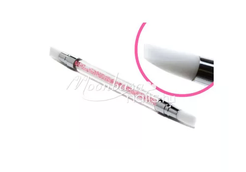 Kétvégű szilikonos pigment por ecset  #022 pink gyémántos