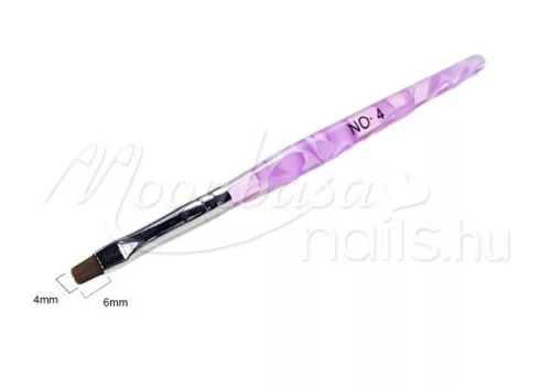 Zselé ecset lapos  Z002-4 lila