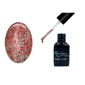 One step géllakk 5ml #258 Rozsdavörös fedőcsillámpor