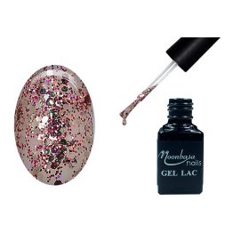 One step géllakk 5ml #259 Rózsaszín-ezüst flitterálom