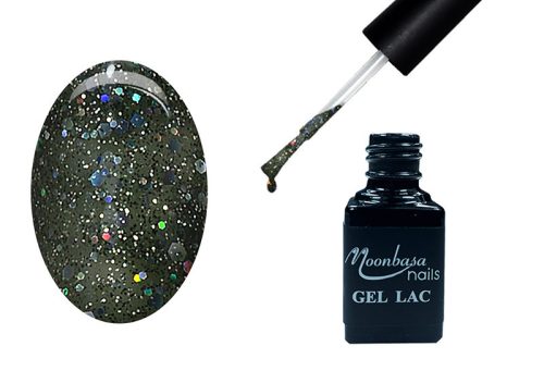 One step géllakk 5ml #261 Méregzöld szivárvány glitterrel