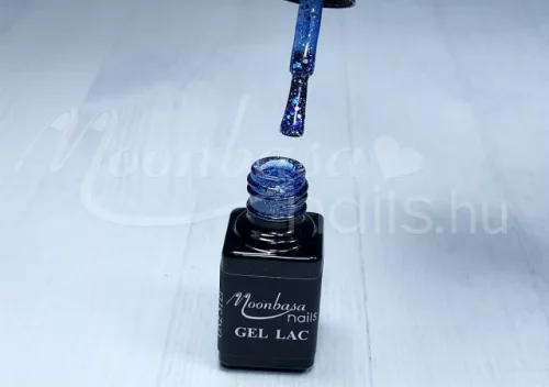 One step géllakk 5ml #262 Sötétkék szivárvány glitterrel