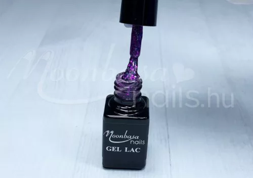 One step géllakk 5ml #265 Sötétlila szivárvány glitterrel