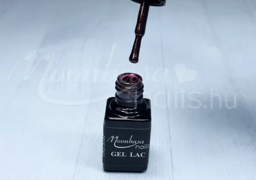 One step géllakk 5ml #267 Bársonyfekete bordó csillámporral