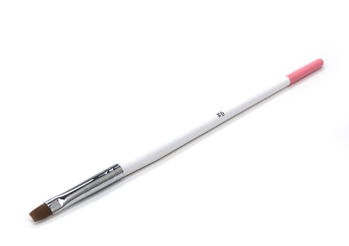 Zselé ecset lapos  Z021-6 Fehér pink véggel