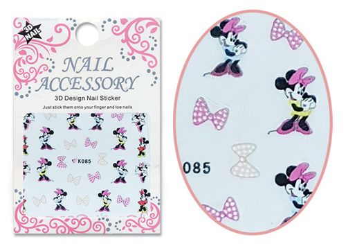 3D Akril hatású matrica  K085 Minnie egér