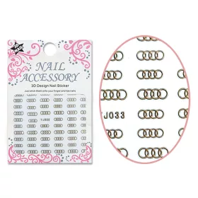 3D Akril hatású matrica  YJ033 Arany Audi logo