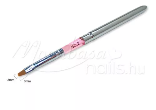 Fém zselé ecset lapos  Z008-2 Rózsaszín