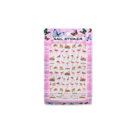 Öntapadós köröm matrica  F083 Flamingók