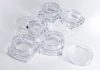 Műanyag Szögletes tégely 12x3ml/tálca #004 Átlátszó