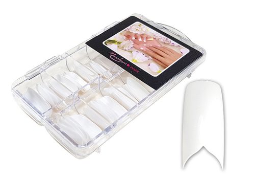 Nail tip box 100 db #007-W Fehér