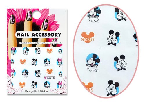 Akril hatású matrica  BLE-2249 Mickey egér és Minnie egér