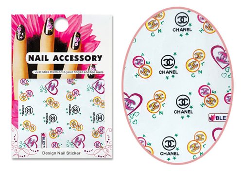 Akril hatású matrica  BLE-0378 Love Chanel