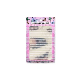Öntapadós köröm matrica  F138 Szivárványszín láncok