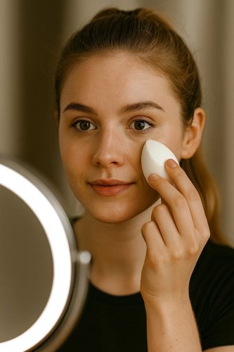 Csepp alakú kozmetikai szivacs  #311-W Fehér