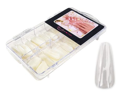 Nail tip box 100 db #018-C Balerina teljes nail tip - Átlátszó