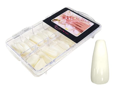Nail tip box 100 db #018-N Balerina teljes nail tip - Natúr