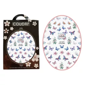 Öntapadós köröm matrica  CA-671 Kék pillangók