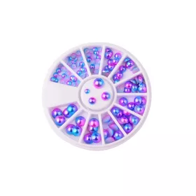 Félkör gyöngy szett 120 db 3/4/5/6mm Kék AB