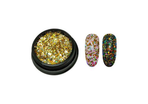 Glitter páva  #03 Nikkel
