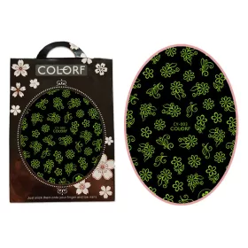 Öntapadós köröm matrica - foszforeszkáló  CY-003 