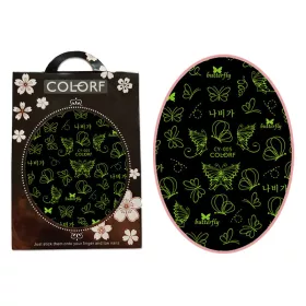 Öntapadós köröm matrica - foszforeszkáló  CY-005 