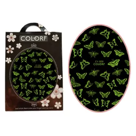 Öntapadós köröm matrica - foszforeszkáló  CY-009 