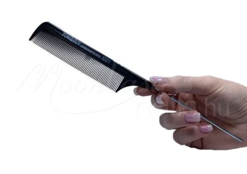 Stíl fésű fém tűvel antisztatikus  #221 Fekete