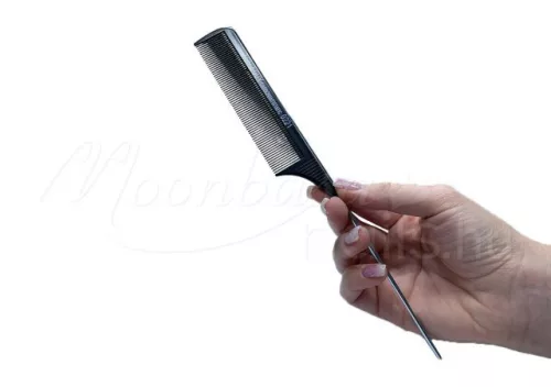 Stíl fésű fém tűvel antisztatikus  #221 Fekete